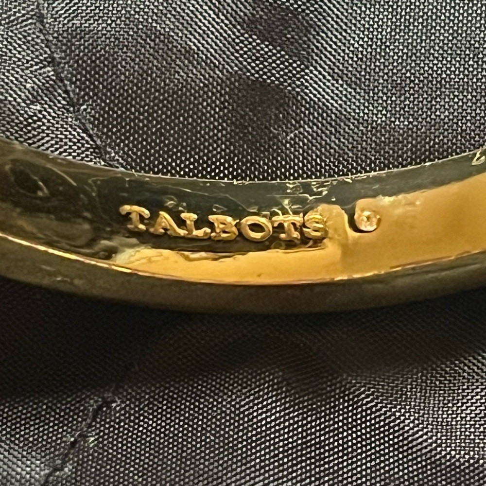 Talbots Signed Green Enamel Hinged Bangle Bracele… - image 2